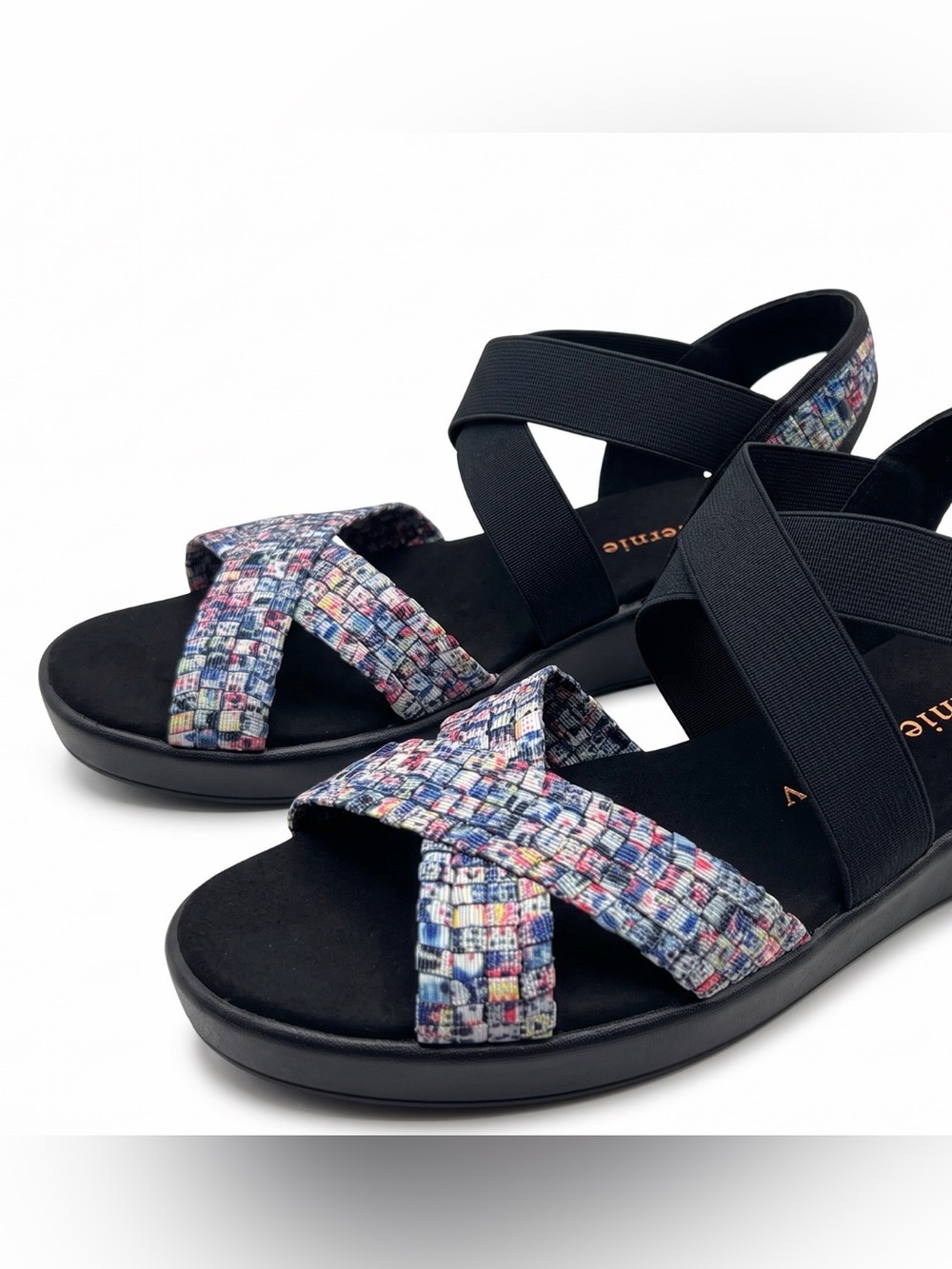 Bernie Mev Multicolor Woven Strappy Colorful Sandals Size 7 and 8